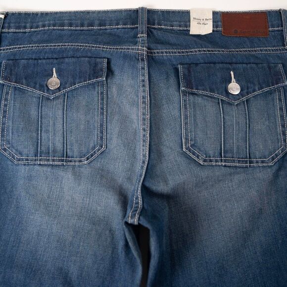 Henry & Belle Lila Flare with Flap Jeans Size 31 - New with Tags - Picture 10 of 13